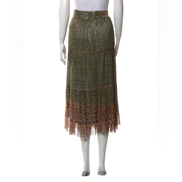 BA&SH Midi Skirt - Beautiful multicolored with golden thread. US size 6 - Picture 3 of 9